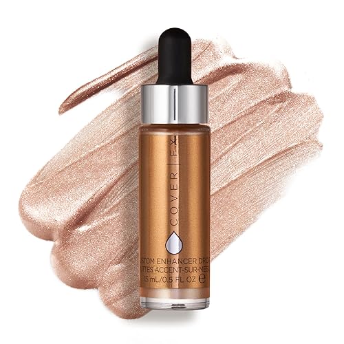 Cover FX Custom Enhancer Drops - Sunlight Liquid Highlighter, Classic Gold, 0.5 Fl Oz