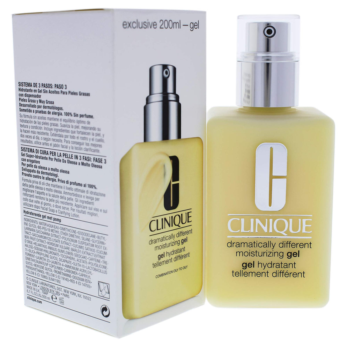 Clinique Dramatically Different Moisturizing Gel 6.7 Oz - For Combination To Oily Skin