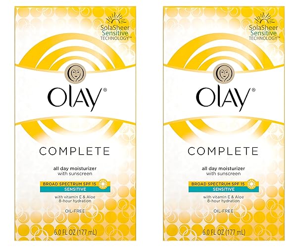 Olay Complete Lotion Moisturizer Spf 15 For Sensitive Skin, 6 Oz, Pack Of 2