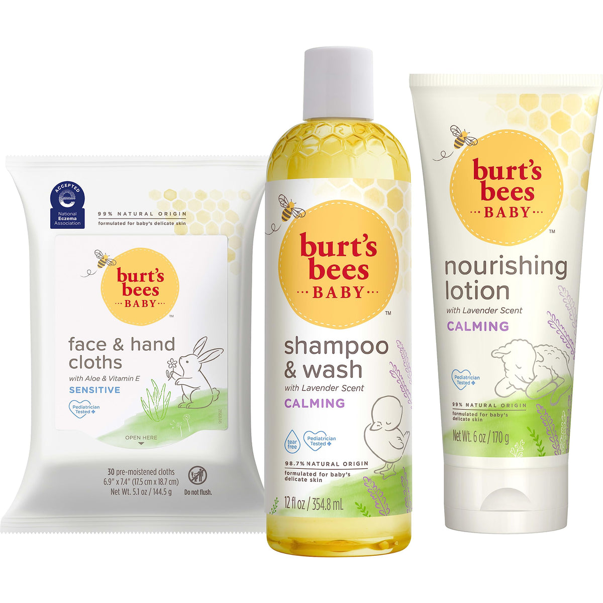 Burt’S Bees Baby Gift Set – Shampoo, Body Lotion, Wipes & Cloths For Baby Showers, 1-Pack