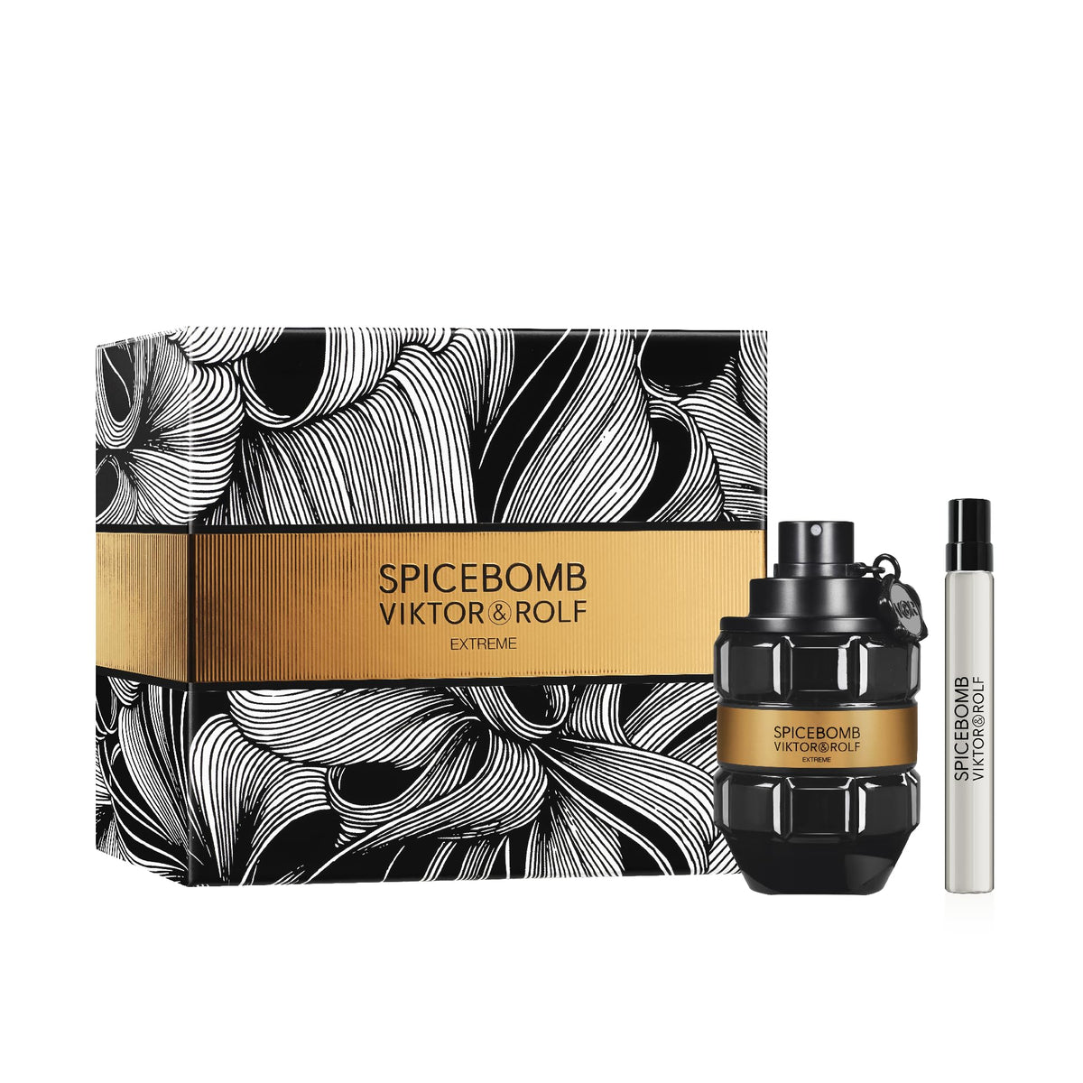 Viktor&Rolf Spicebomb Extreme Eau De Toilette Gift Set - Woody & Spicy Cologne For Men 3 Fl Oz