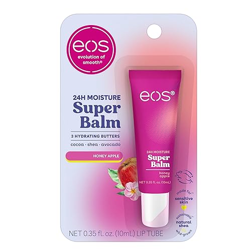 Eos 24H Moisture Super Balm - Honey Apple Lip Mask For Sensitive Skin, 0.35 Fl Oz