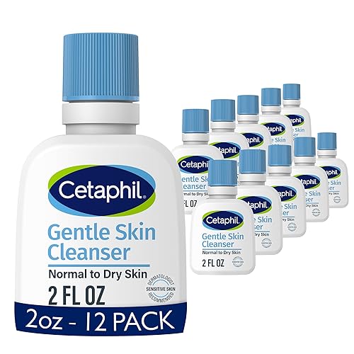 Cetaphil Hydrating Gentle Face Wash, Fragrance-Free, Soap-Free, 2 Oz, 12 Pack For Sensitive Skin