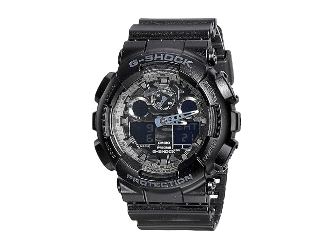 G-Shock Ga-100Cf-1Acr Black/Camo Dial Watch - Durable, Stylish, One Size