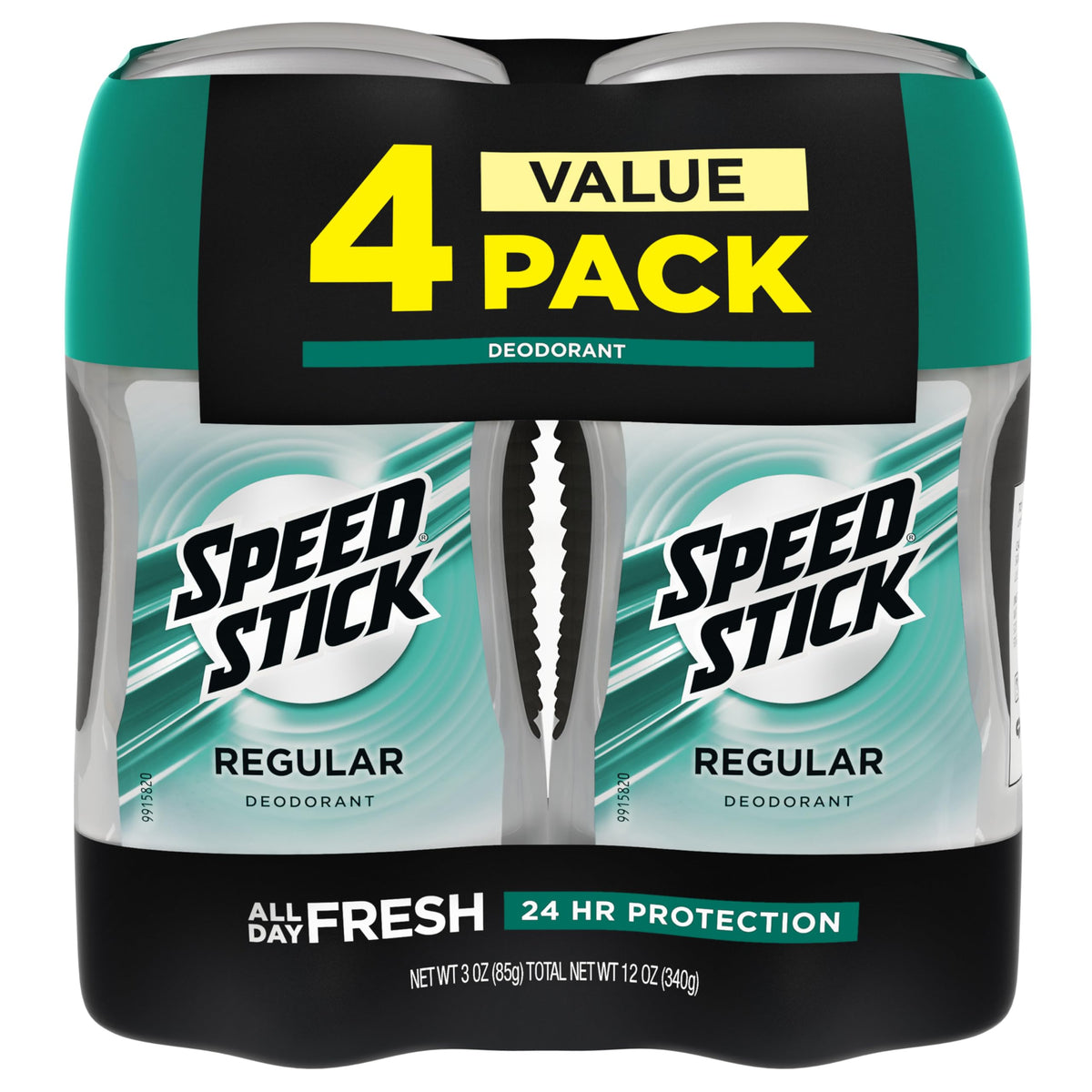 Speed Stick Aluminum Free Deodorant for Men, 3 Ounce, 4 Pack - Fresh Green Scent