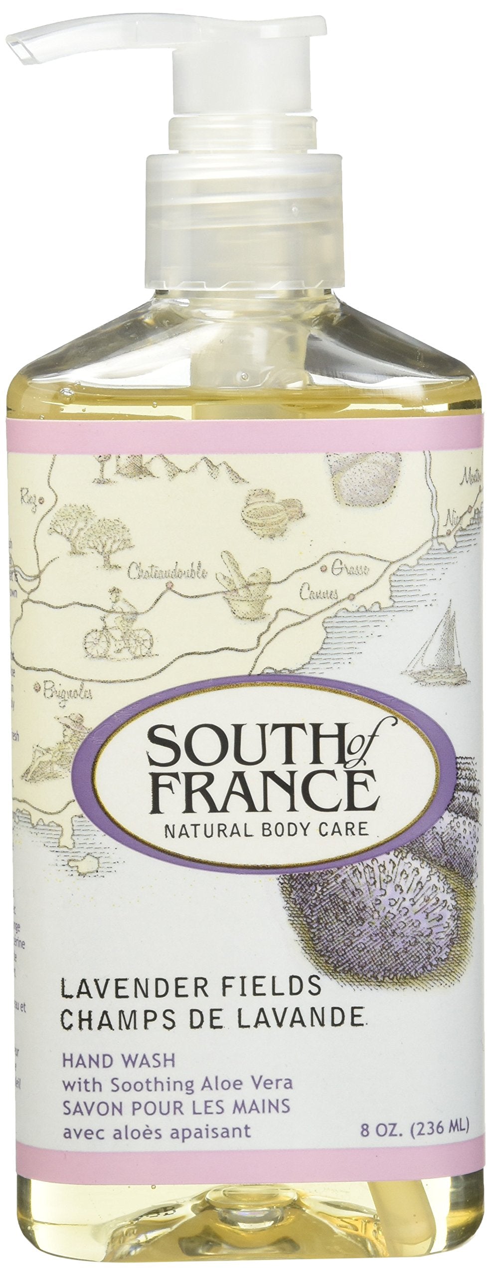 South Of France Lavender Fields Hand Wash, 8 Fl Oz - Moisturizing & Refreshing Cleanser