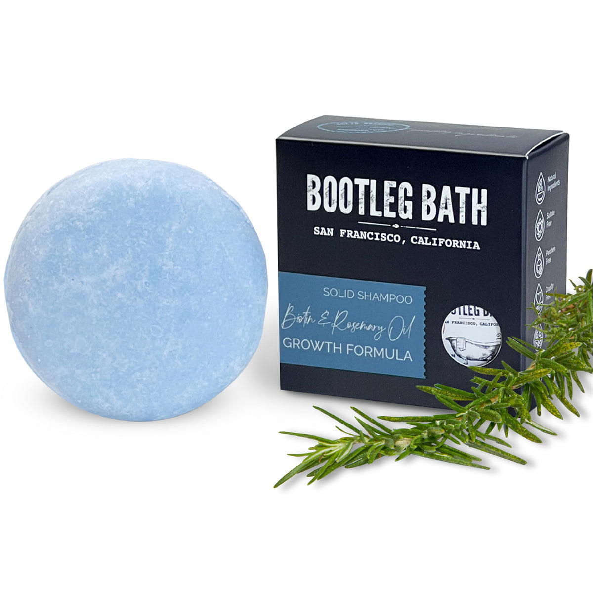 Bootleg Bath Biotin Shampoo Bar - Eco-Friendly Hair Growth, Paraben-Free, 2.2 Oz