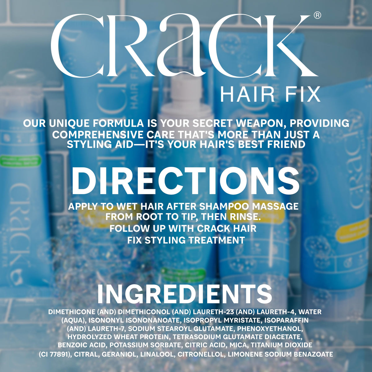 Crack HAIR FIX Conditioner 8.5 fl oz - Nourishing, Hydrating, Detangling Hair Care