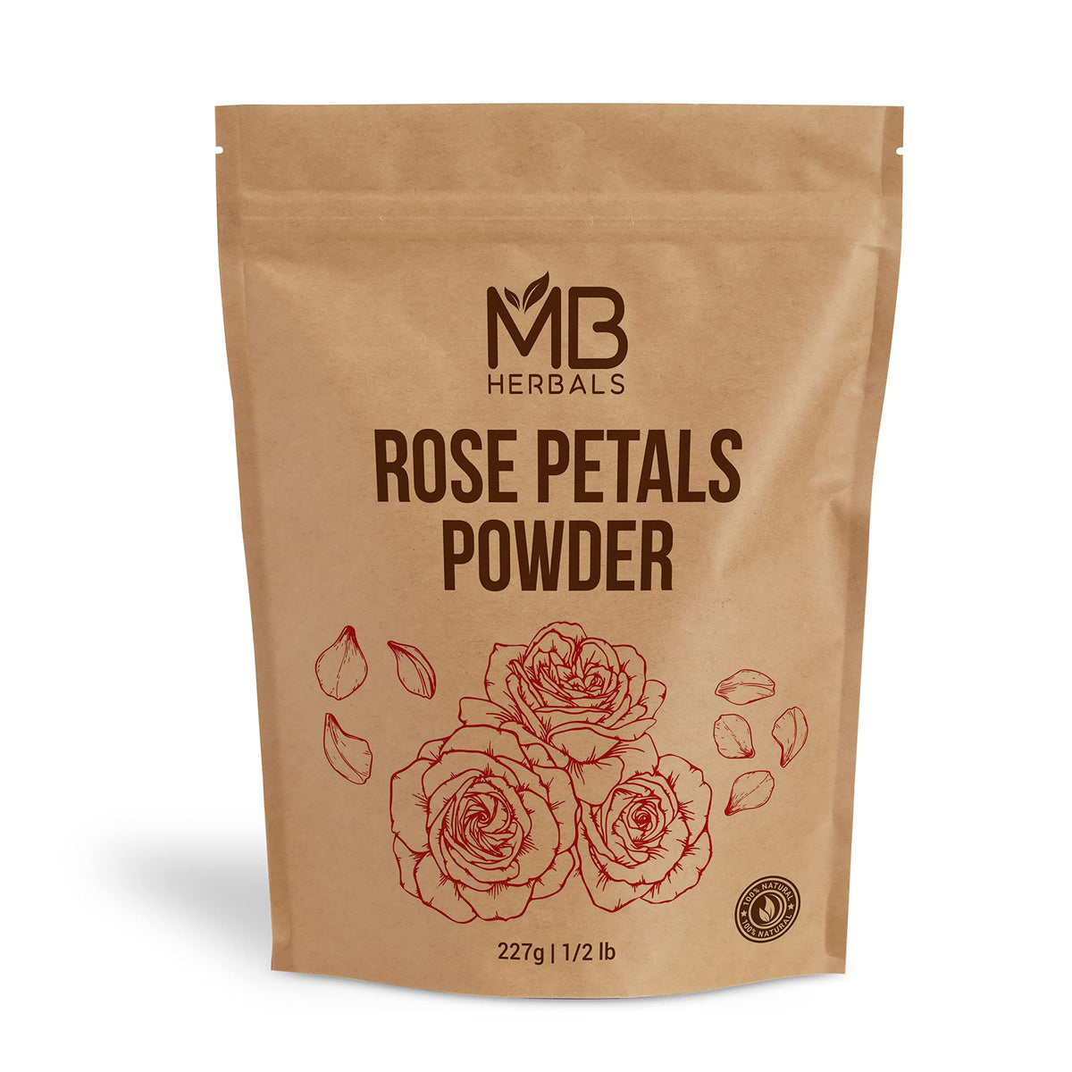 Mb Herbals Rose Powder 8 Oz - 100% Pure Natural Face Mask Ingredient, No Preservatives, No Color