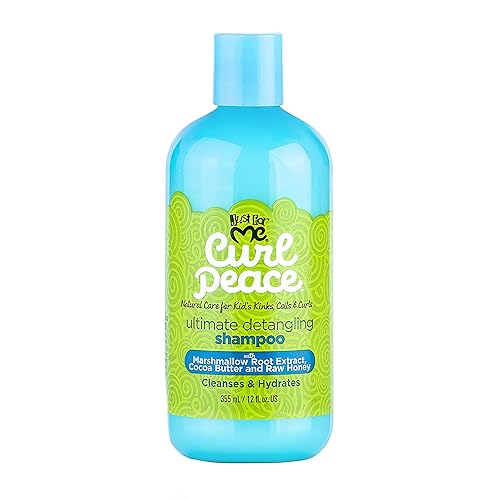 Just For Me Curl Peace Detangling Shampoo - Hydrating, Marshmallow Root & Cocoa Butter, 12 Oz