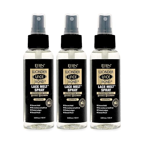 EBIN NEW YORK Wonder Lace Bond Melt Spray - Extreme Hold, Flawless Finish, 3 Pack