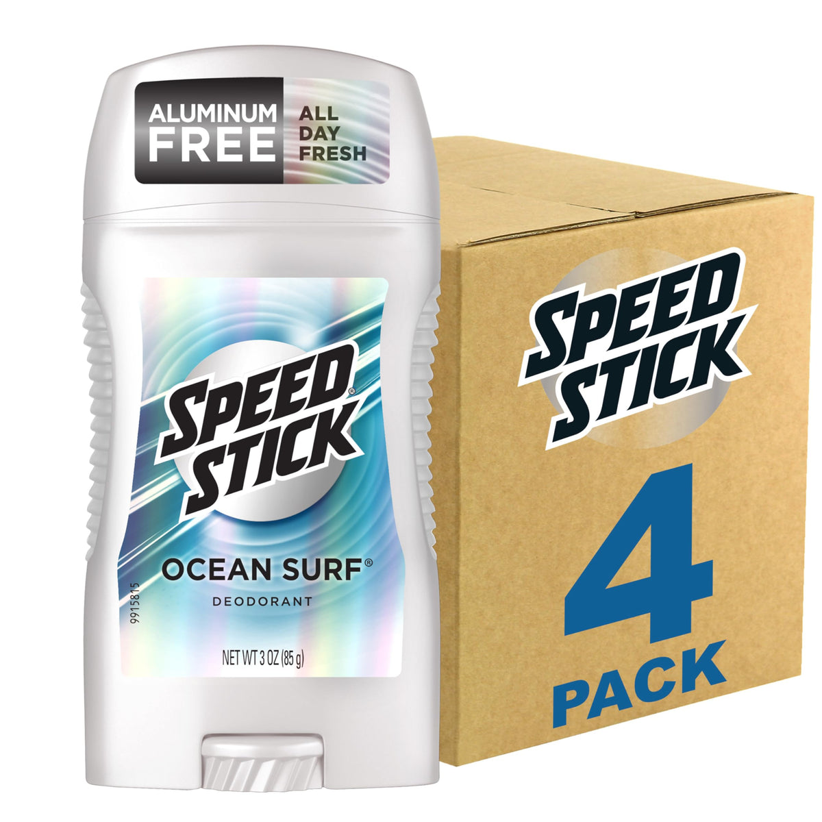 Speed Stick Men's Deodorant, Ocean Surf, 3oz, 4 Pack - Long-Lasting Freshness