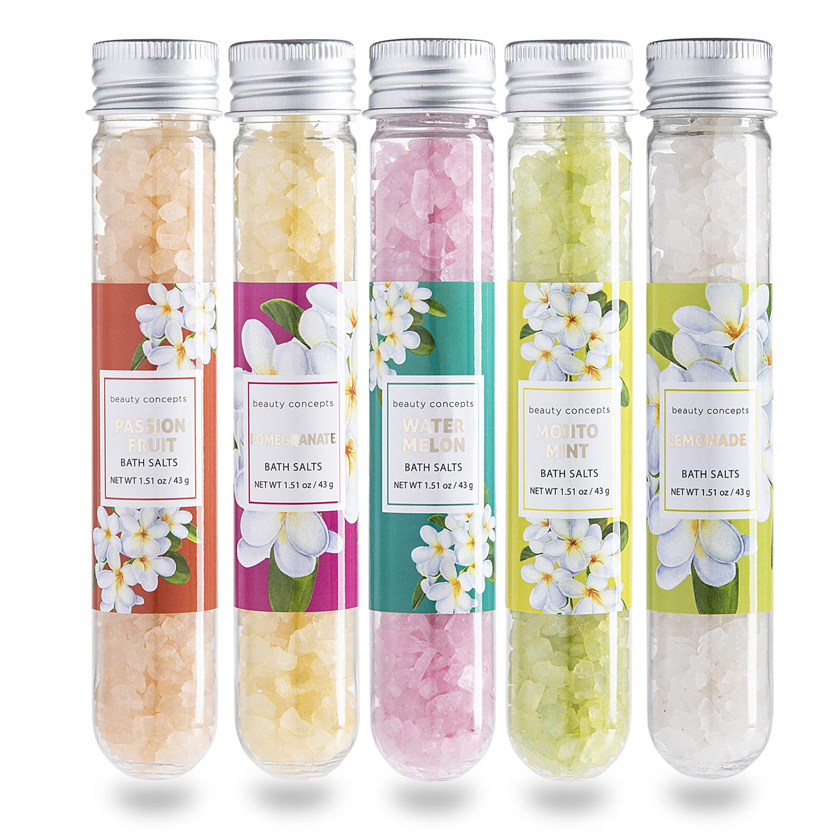 B.C. Beauty Concepts Aromatherapy Bath Salts Set - Epsom Soaking Salts, Vanilla Almond & More