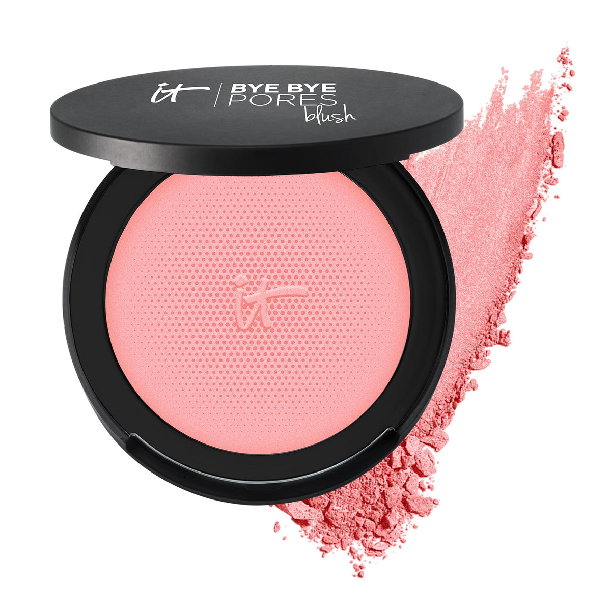 It Cosmetics Bye Bye Pores Blush - Sweet Cheeks Light Pink, Buildable Color, 0.19 Oz