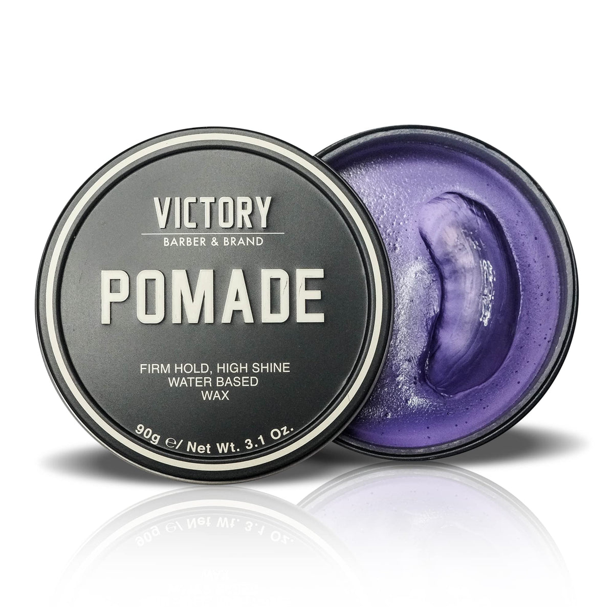 Victory Barber & Brand Hair Pomade For Men | Water-Based, Strong Hold, High Shine - 3.1Oz