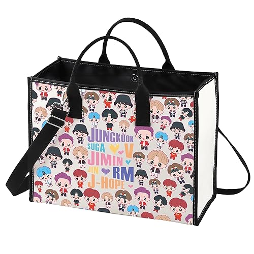 Levlo K-Pop Army Cosmetic Make Up Bag - Canvas Zipper Pouch For Women (Army Rm Lt)