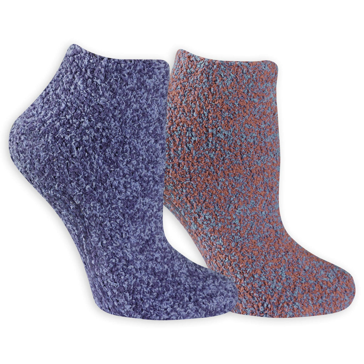 Dr. Scholl'S Women'S Lavender Spa Socks, 2 Pack, Low Cut, Shoe Size 4-10, Blue With Silicone T