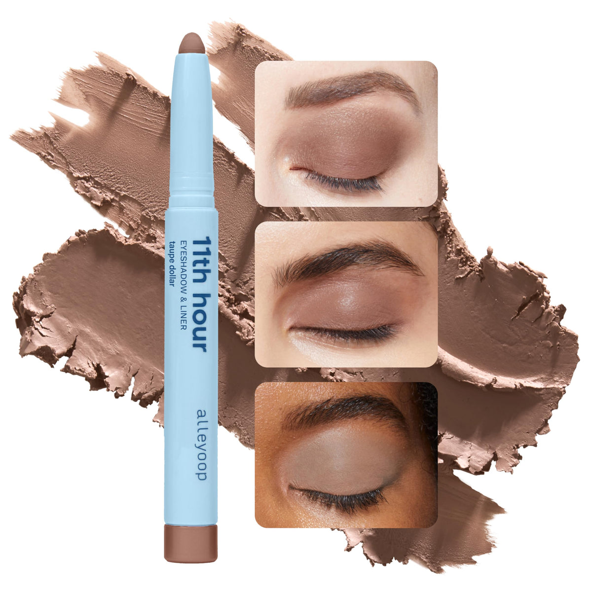 Alleyoop Waterproof Cream Eyeshadow Stick - Long-Lasting Taupe Dollar Matte Eye Makeup