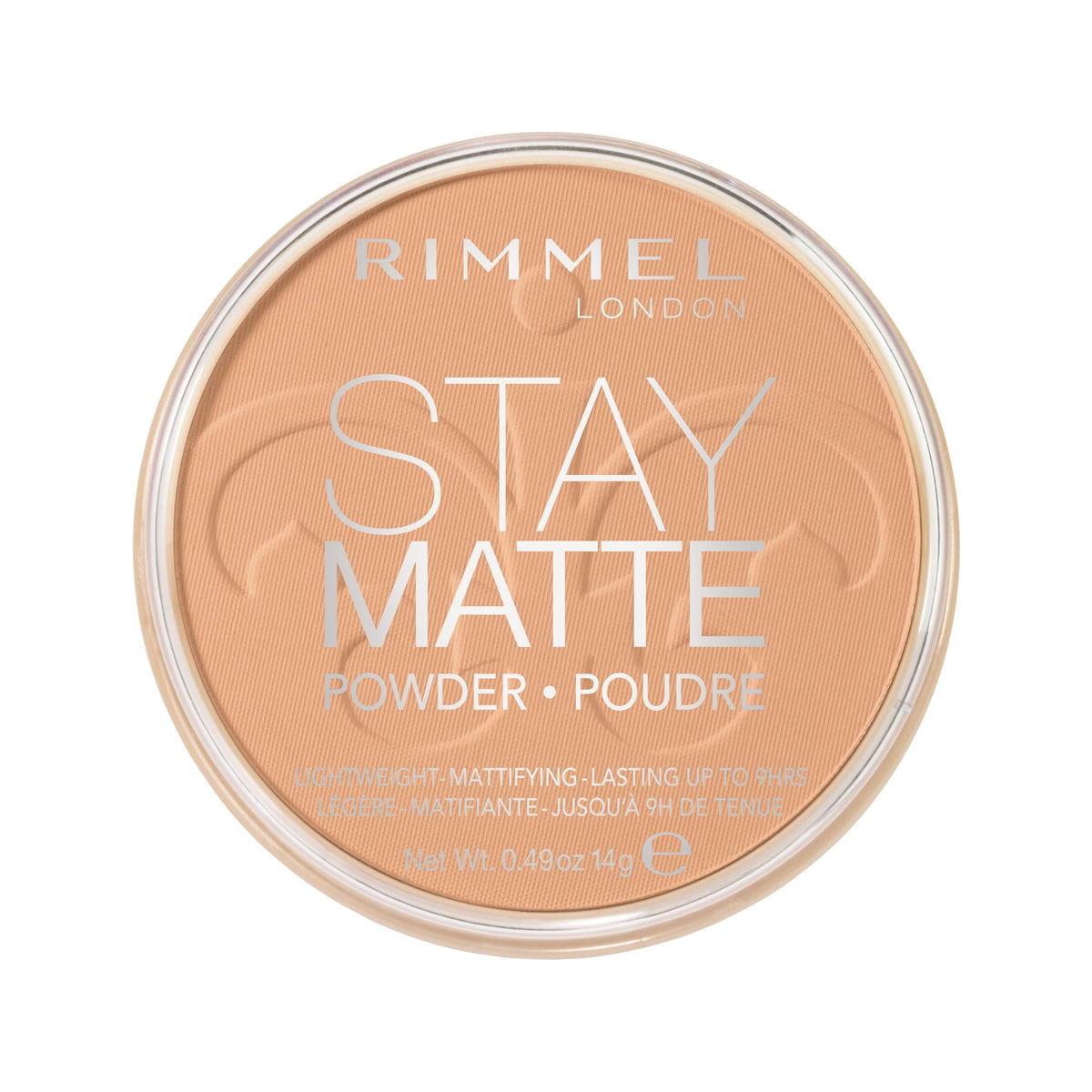 Rimmel London Stay Matte Pressed Powder, 016 Deep Beige, Lightweight, High Coverage, 0.49Oz