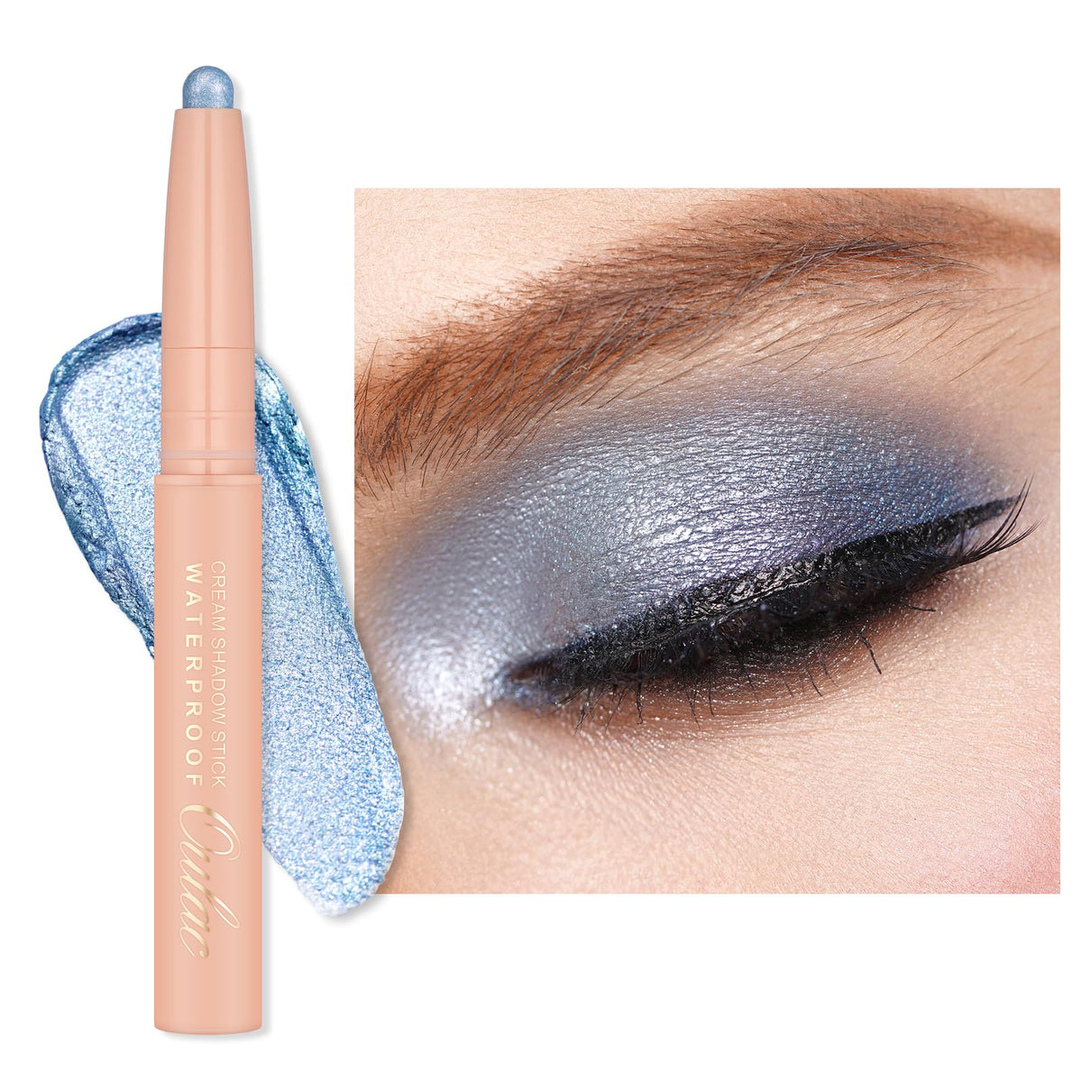 Oulac Waterproof Eye Shadow Stick, Shimmering Glitter, Vegan, 18 Careless Whisper, 3.8G