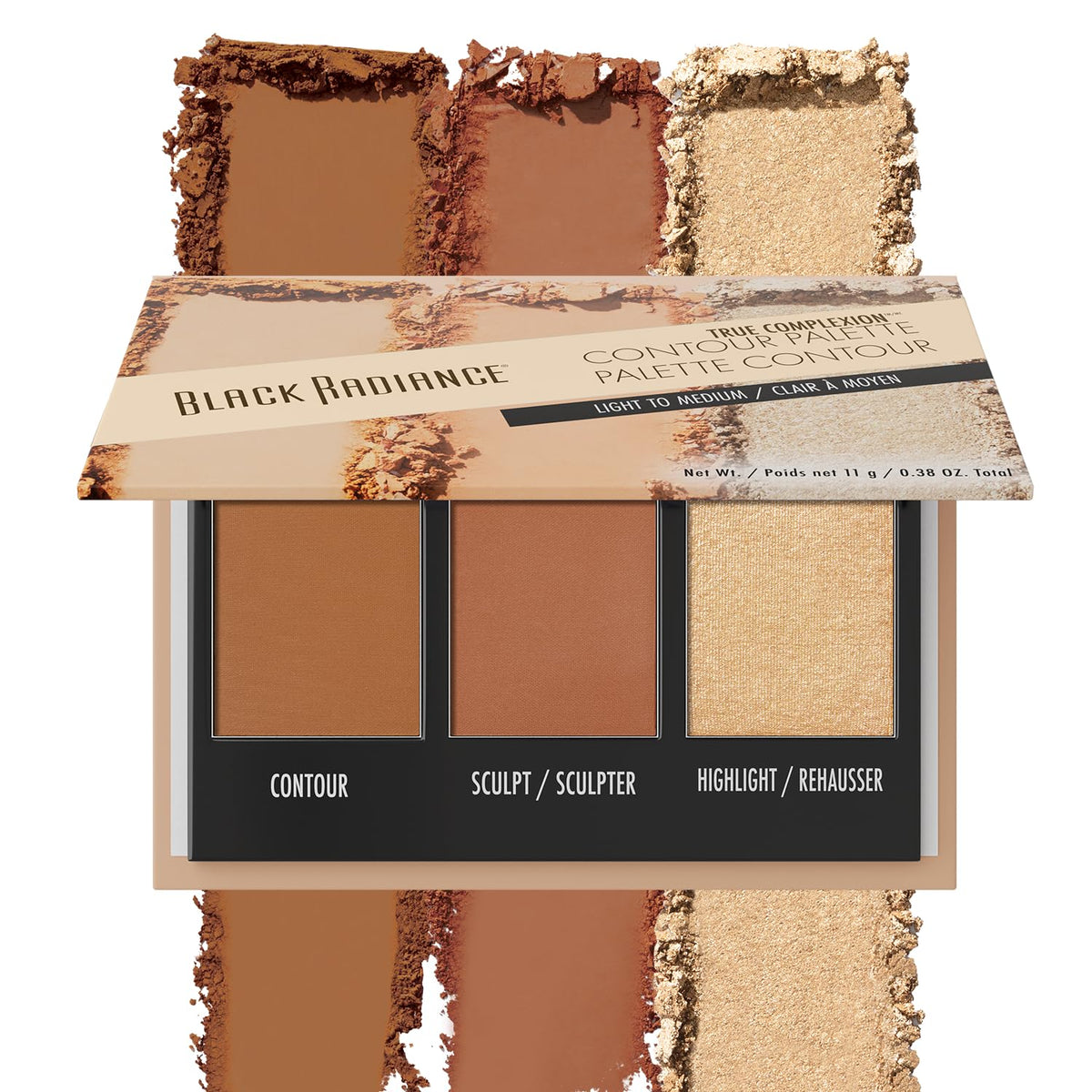 Black Radiance True Complexion Contour Palette, Light To Medium, 0.38 Oz - Perfect For Contouring