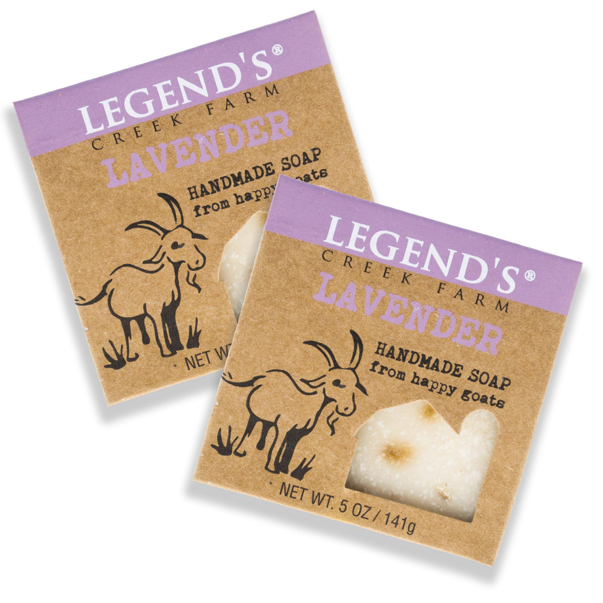 Legend'S Creek Goat Milk Soap - Lavender 5 Oz, Moisturizing Bar For Sensitive Skin, Pack Of 2