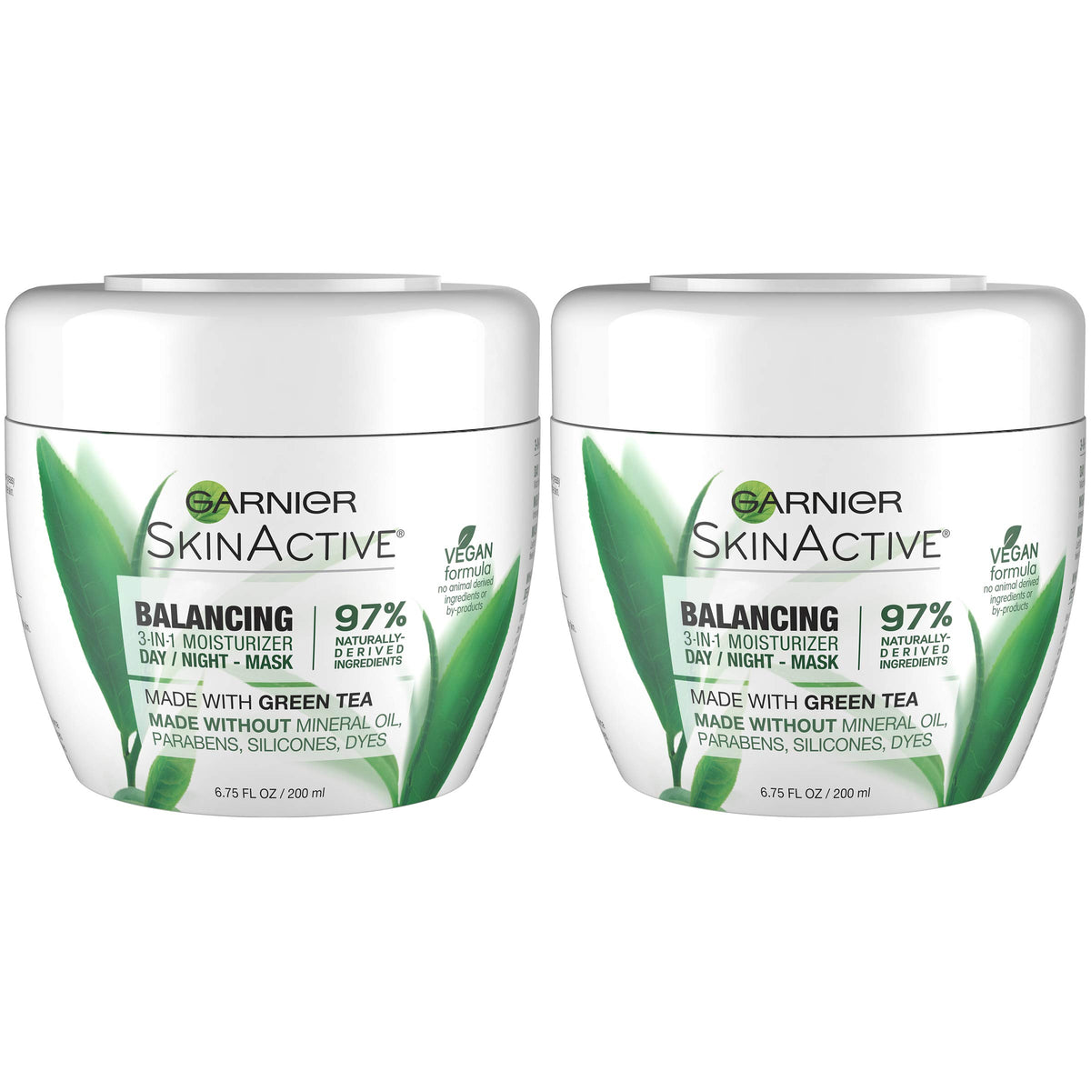 Garnier Skinactive 3-In-1 Face Moisturizer, Green Tea, Oily Skin, 2 Count, 6