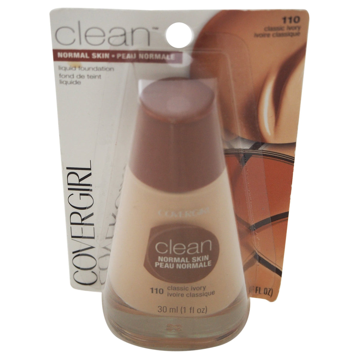 Covergirl Clean Normal Skin Foundation, #110 Classic Ivory, 1 Ounce, Lightweight Coverage