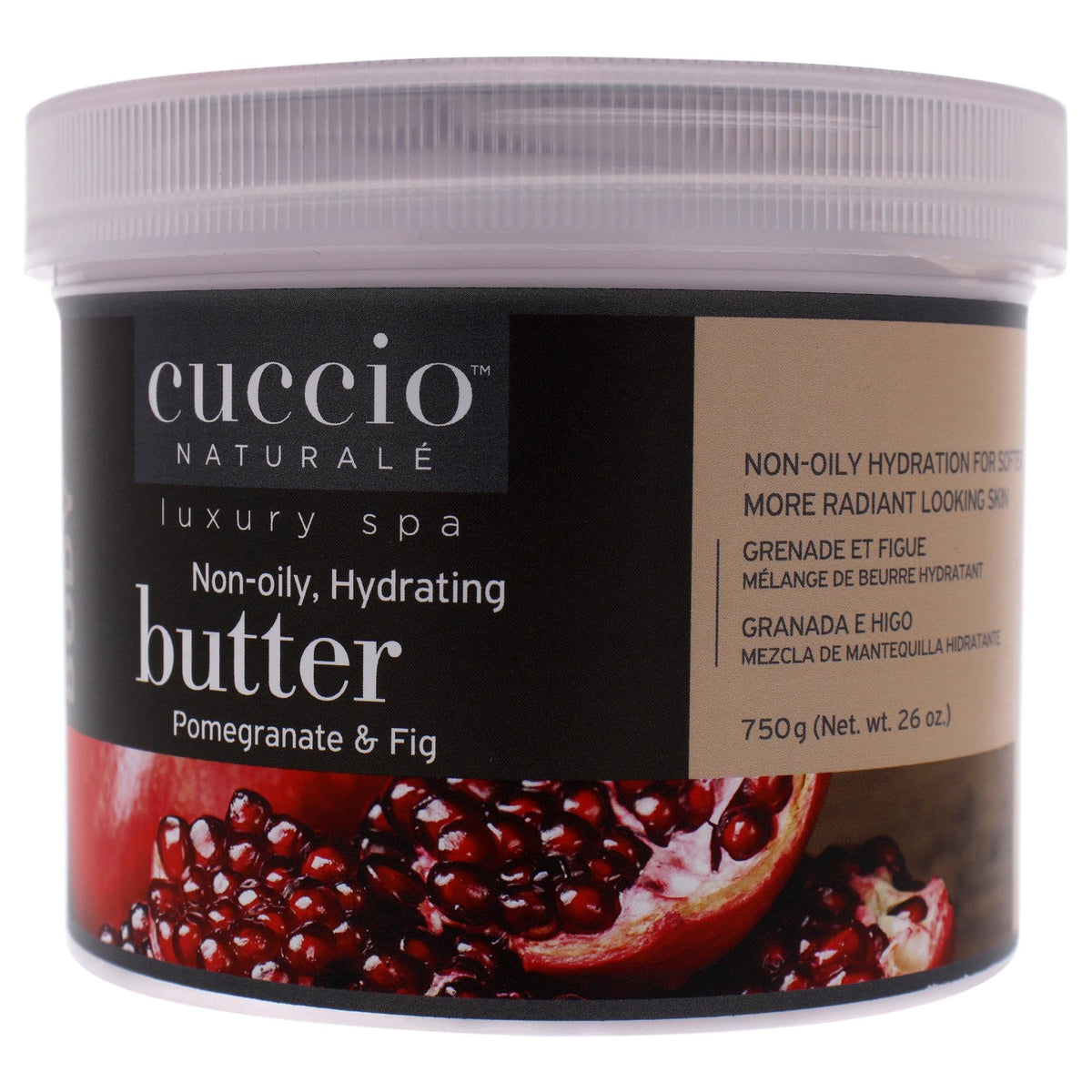 Cuccio Naturale Pomegranate & Fig Body Cream - Ultra-Moisturizing, 26 Oz For Dry Skin Repair