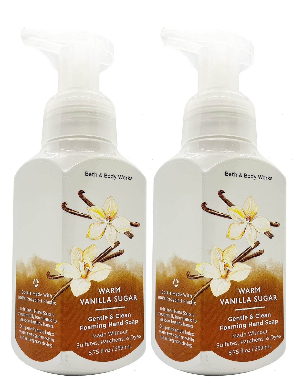 Bath & Body Works Gentle Foaming Hand Soap, 8.75 Fl Oz, Warm Vanilla Sugar, 2 Pack