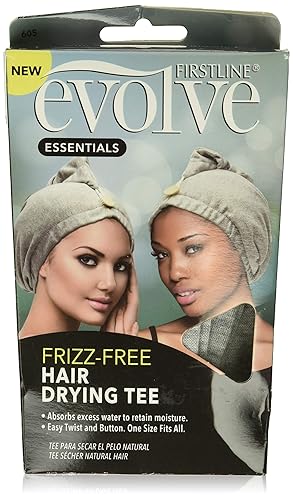 Evolve Frizz-Free Hair Drying Tee - Grey, 2.82 oz, Perfect for Smooth, Quick Drying Hair