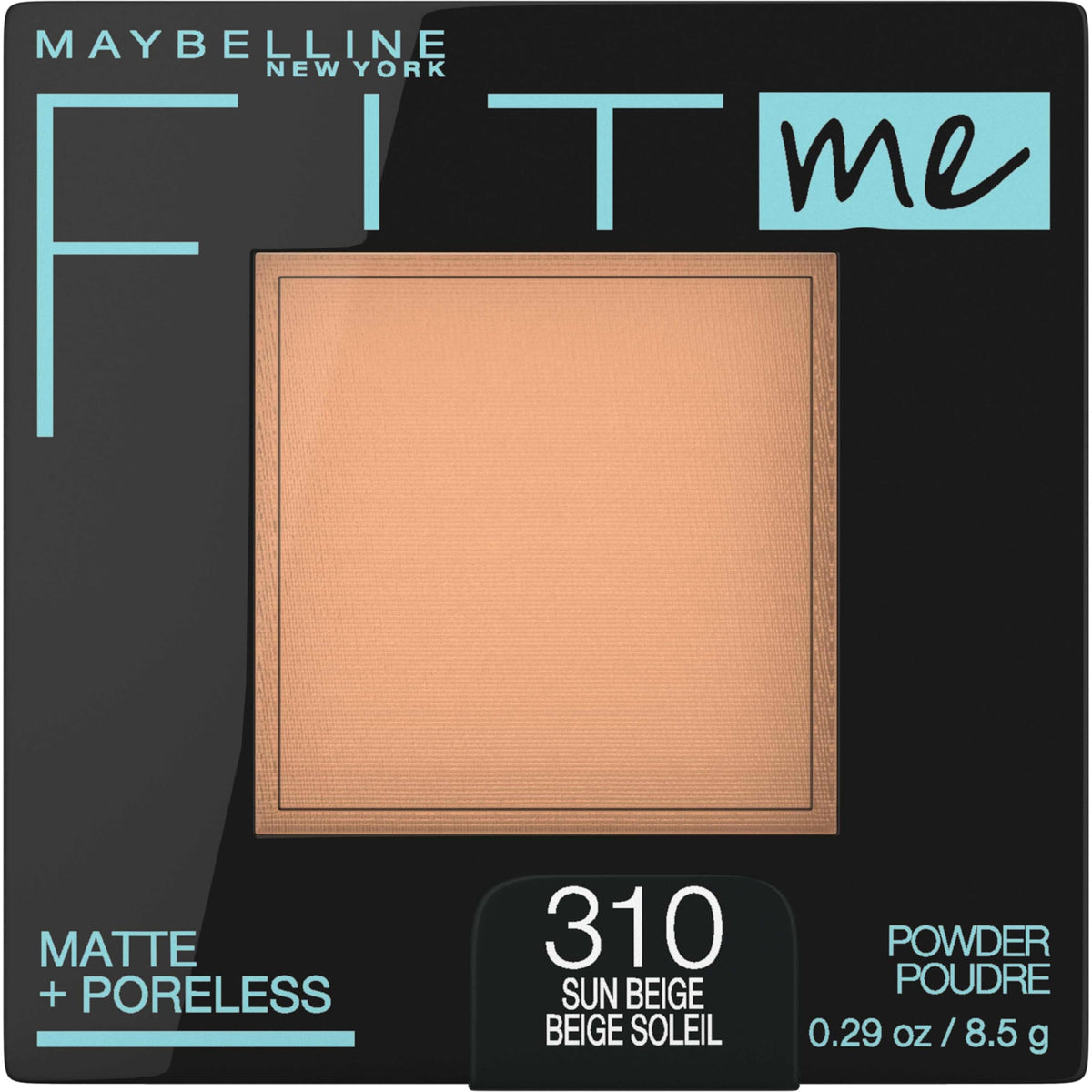 Maybelline Fit Me Matte + Poreless Powder, 310 Sun Beige, 0.29 Oz - Flawless Finish