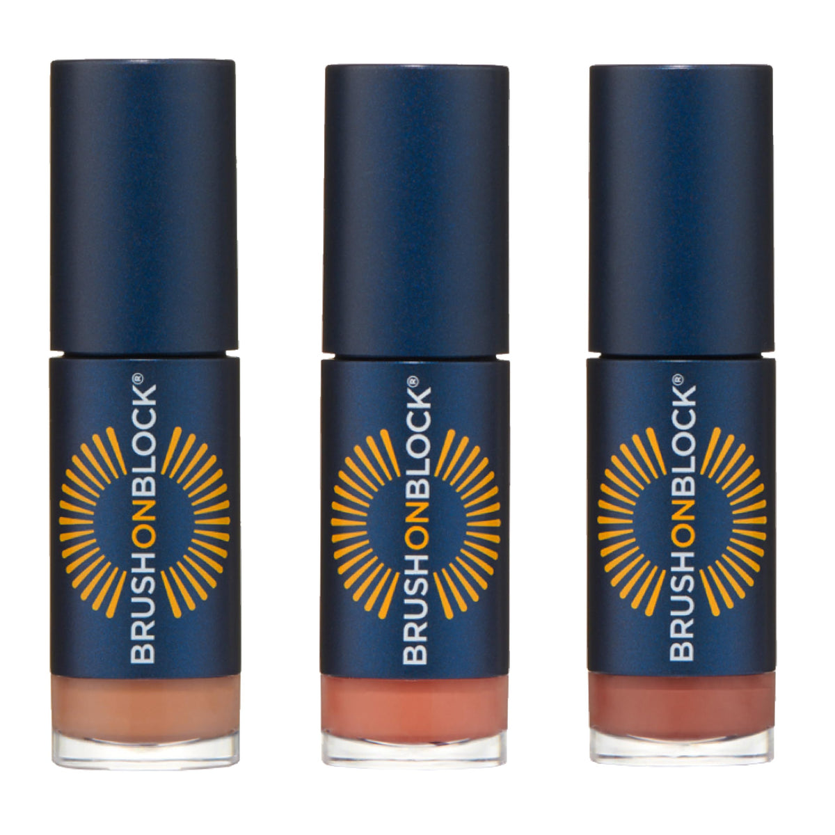 Brush On Block Lip Oil Set - Spf 30 Mineral Sunscreen, Hydrating Variety Pack Of 3 Colors