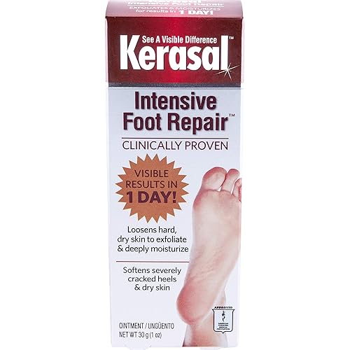 Kerasal Exfoliating Moisturizing Foot Ointment, 1 Oz, 2 Pack - Dry Cracked Feet Relief