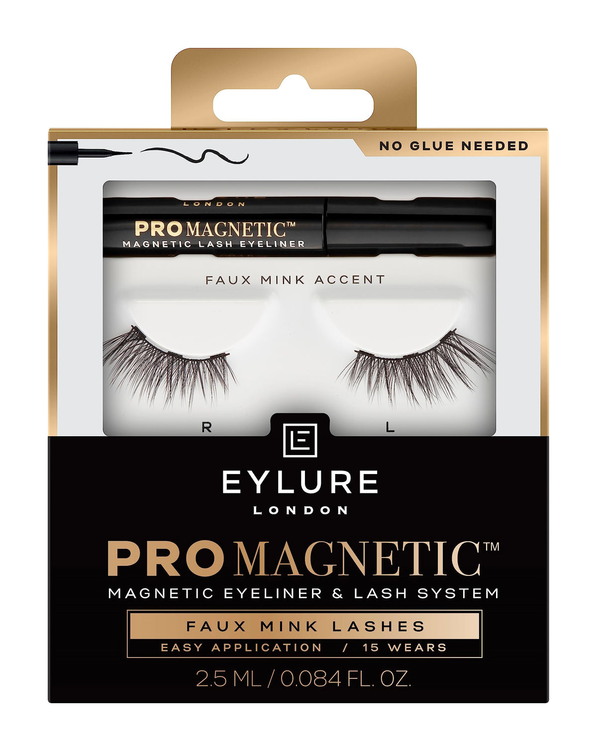 Eylure Promagnetic Black Eyeliner & Faux Mink Lash System - 1 Count