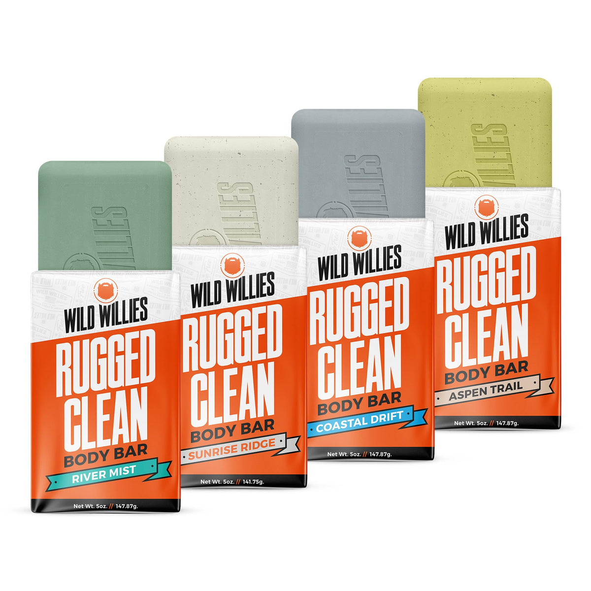 Wild Willies Moisturizing Men'S Bar Soap - 4 Pack With Shea Butter For Odor Protection