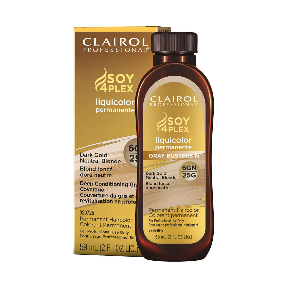 Clairol Professional 6Gn Dark Gold Neutral Blonde Hair Color, Permanent 2 Oz