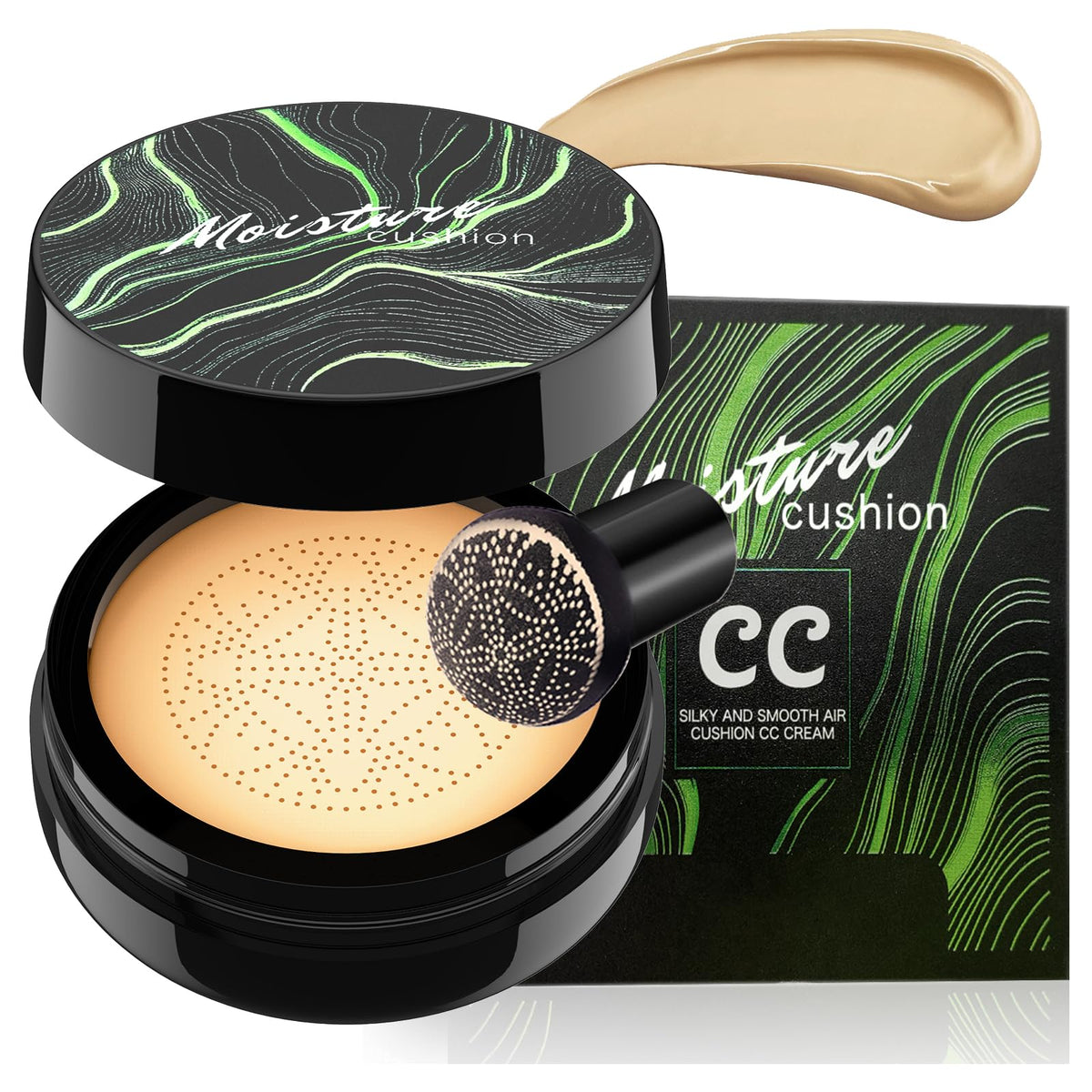 Fanterday Mushroom Head Cc Cream - Buff Beige, Moisturizing, Oil Control, Full Coverage Foundation