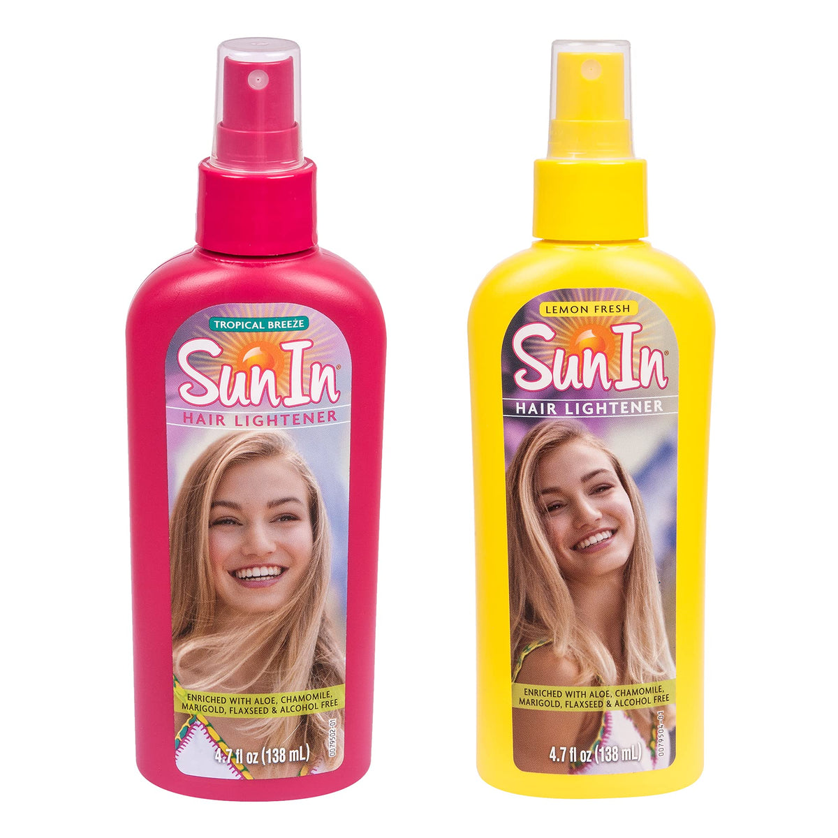 Sun In Hair Lightener Tropical Breeze & Lemon Fresh Combo, 4.7 Fl Oz (Pack of 2)