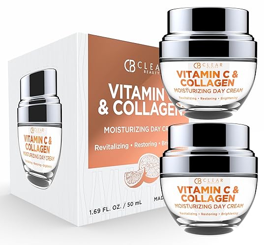 Clear Beauty Vitamin C & Collagen Moisturizer - Anti-Aging, Firming, 2 Pack, 3.38 Fl Oz