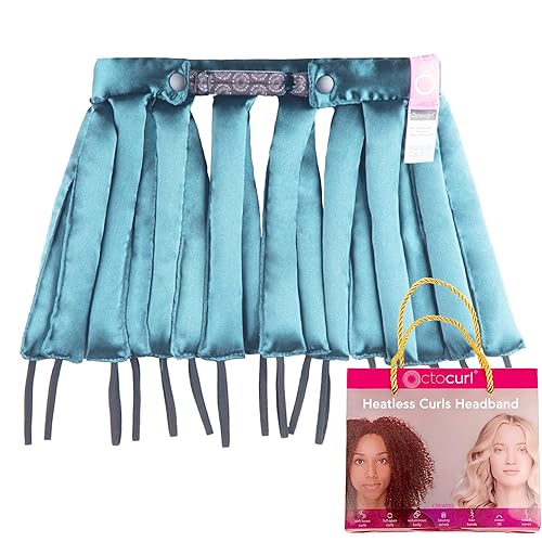 Octocurl Satin Hair Curlers - Heatless Overnight Curls for Short Hair - Jade Mermaid