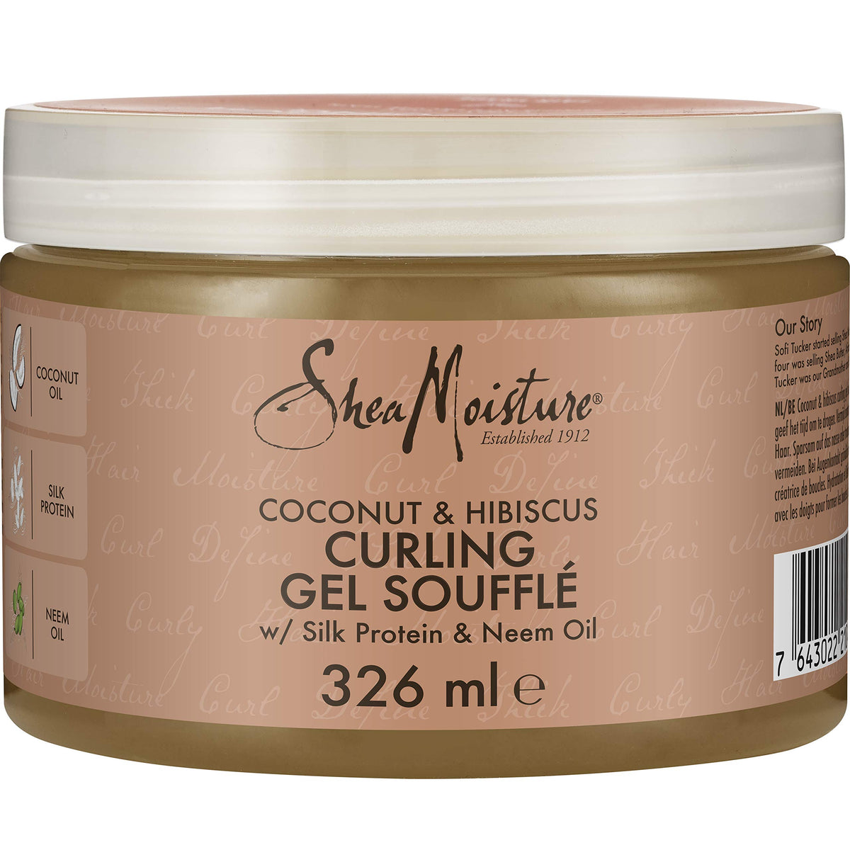 Sheamoisture Coconut & Hibiscus Curling Gel Souffle - 12 Fl Oz, Curly Hair Definition