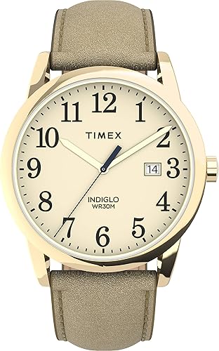 Timex Women'S Easy Reader 38Mm Gold-Tone Watch With Cream Dial & Light Gold-Tone Strap