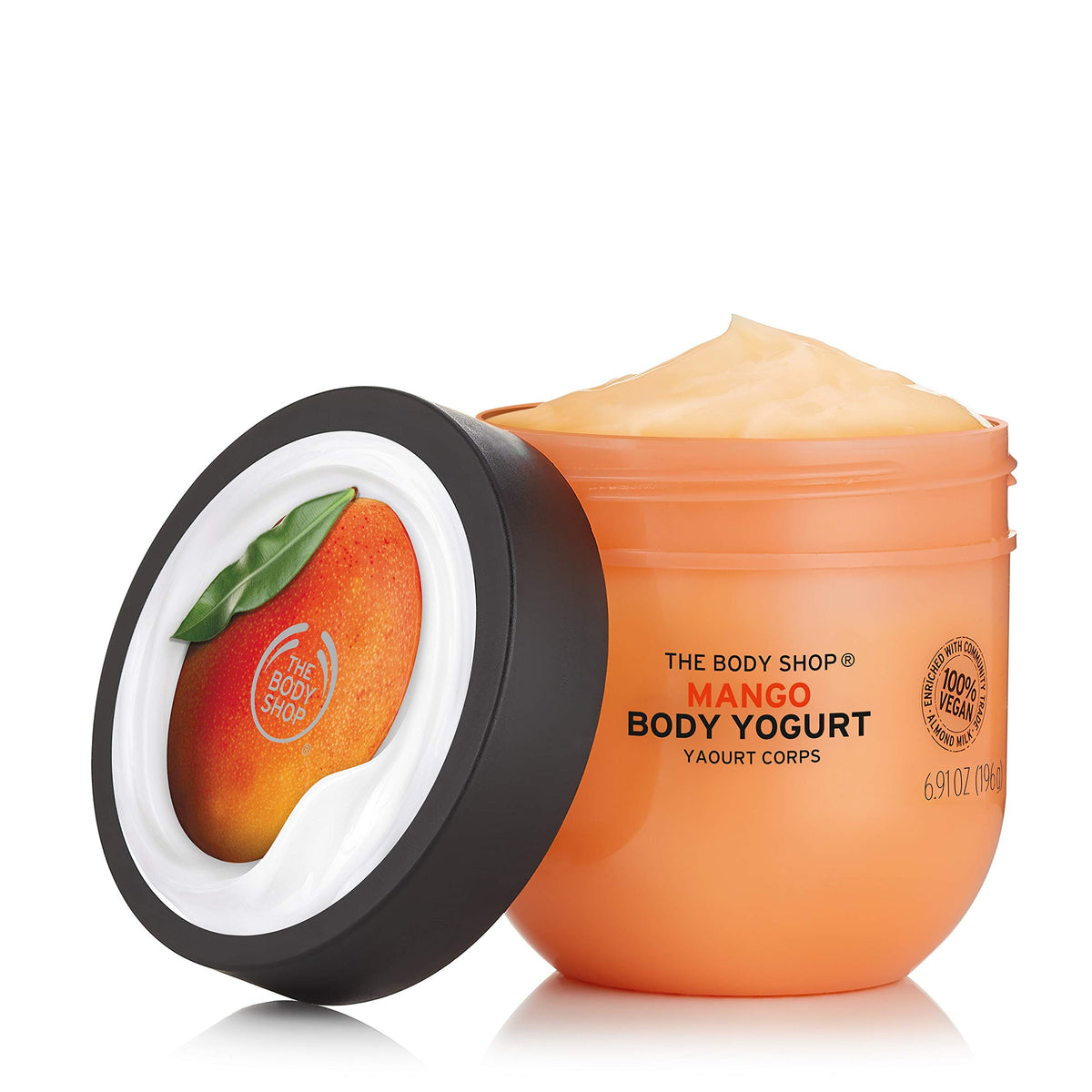 The Body Shop Mango Body Yogurt, 48Hr Vegan Moisturizer, 6.91 Fl Oz, Orange