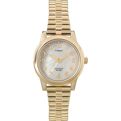 Timex Women'S Gold-Tone Stainless Steel Expansion Band Watch - T2M827 Essex Avenue