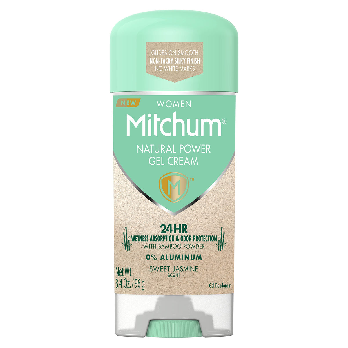 Mitchum Natural Power Gel Cream For Women, Sweet Jasmine, 3.4 Oz - Long-Lasting Freshness