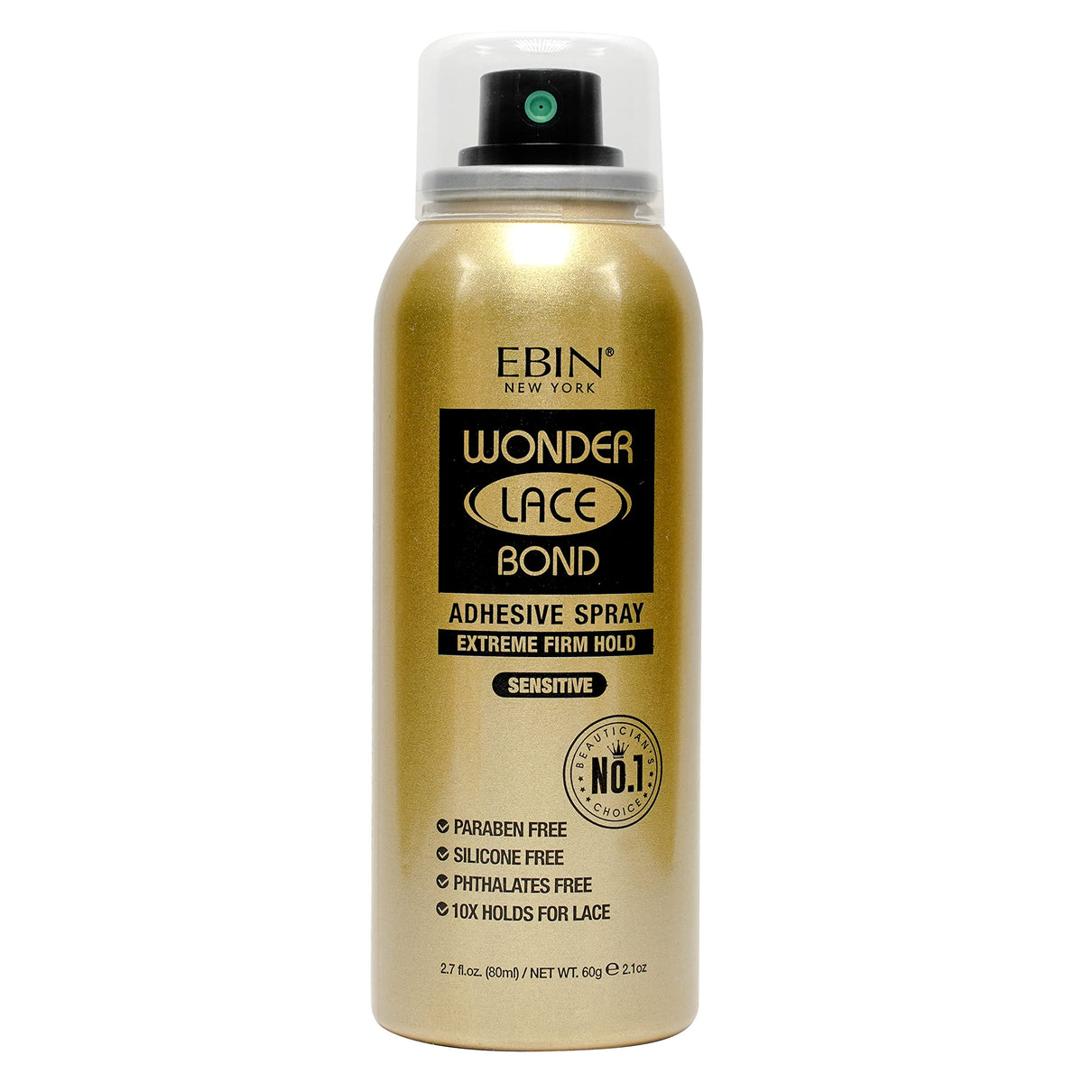 EBIN NEW YORK Wonder Lace Bond Adhesive Spray, Sensitive, Extreme Firm Hold, 2.7 fl. oz.