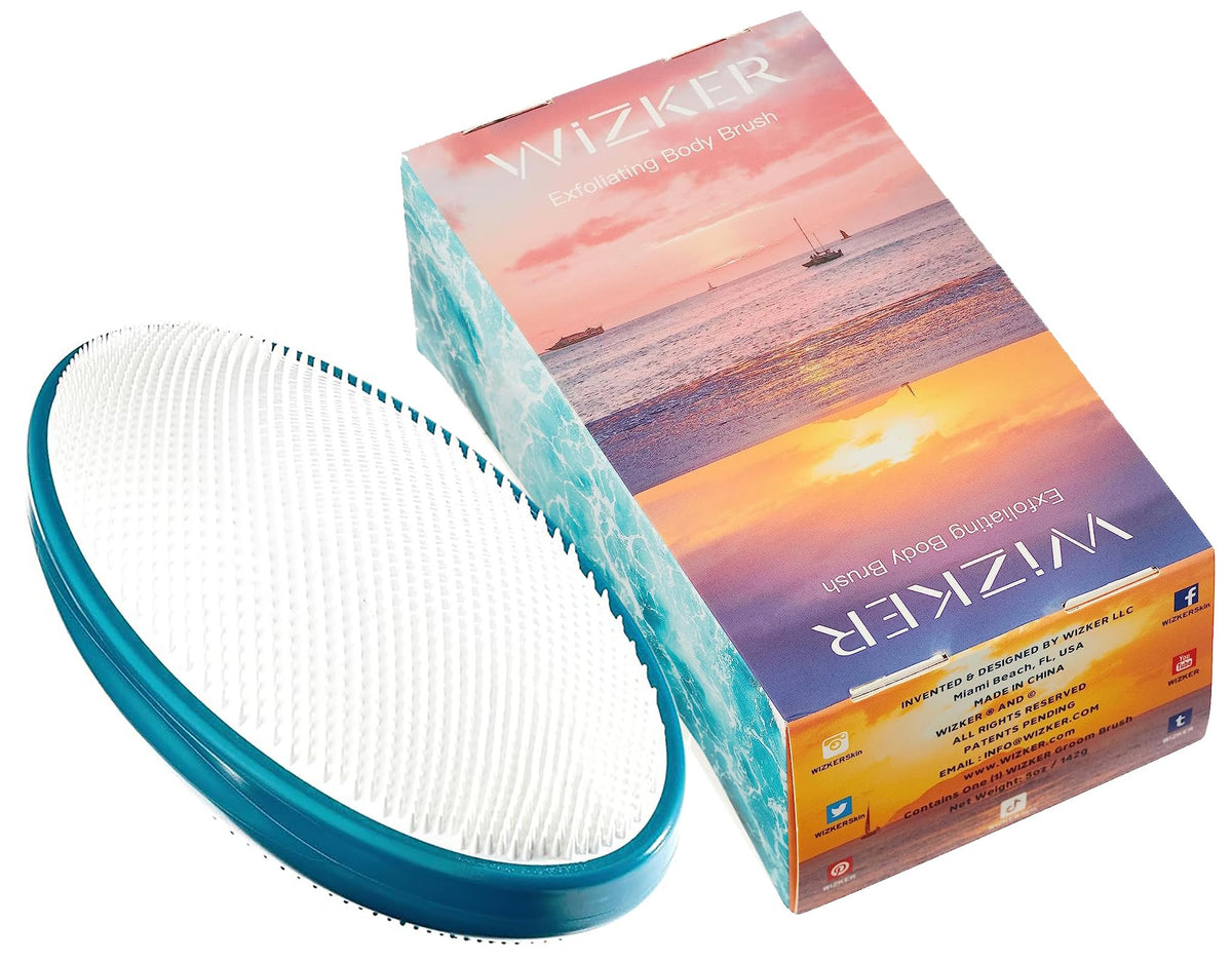 Wizker® Ingrown Hair Exfoliating Brush - 2-In-1 Face & Body Exfoliator For Sensitive Skin