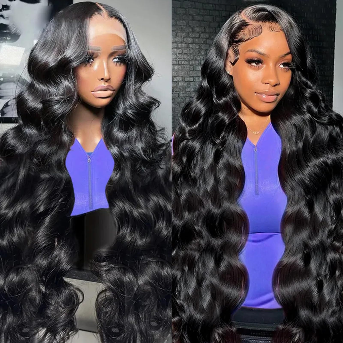 Epyism 26&quot; Body Wave Lace Front Wig - 180% Density, Hd Lace, Pre Plucked, Human Hair,