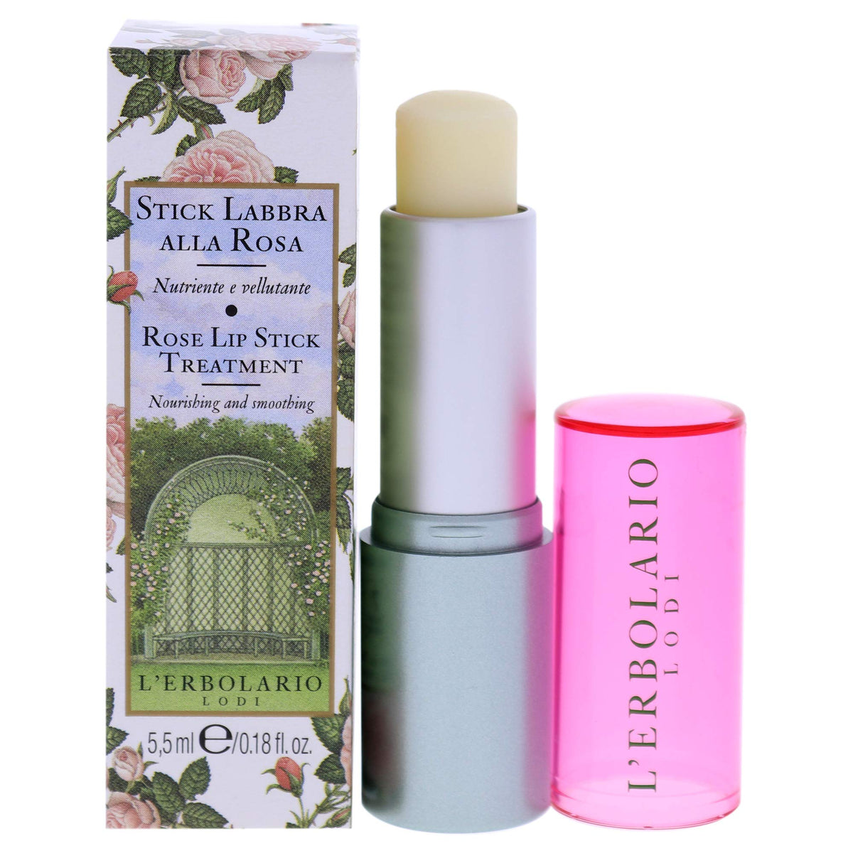 LErbolario Rose Lip Stick Treatment  Contains Three Rose Varieties  Provence  Damask And Musk  Nourishing And Smoothing Prop